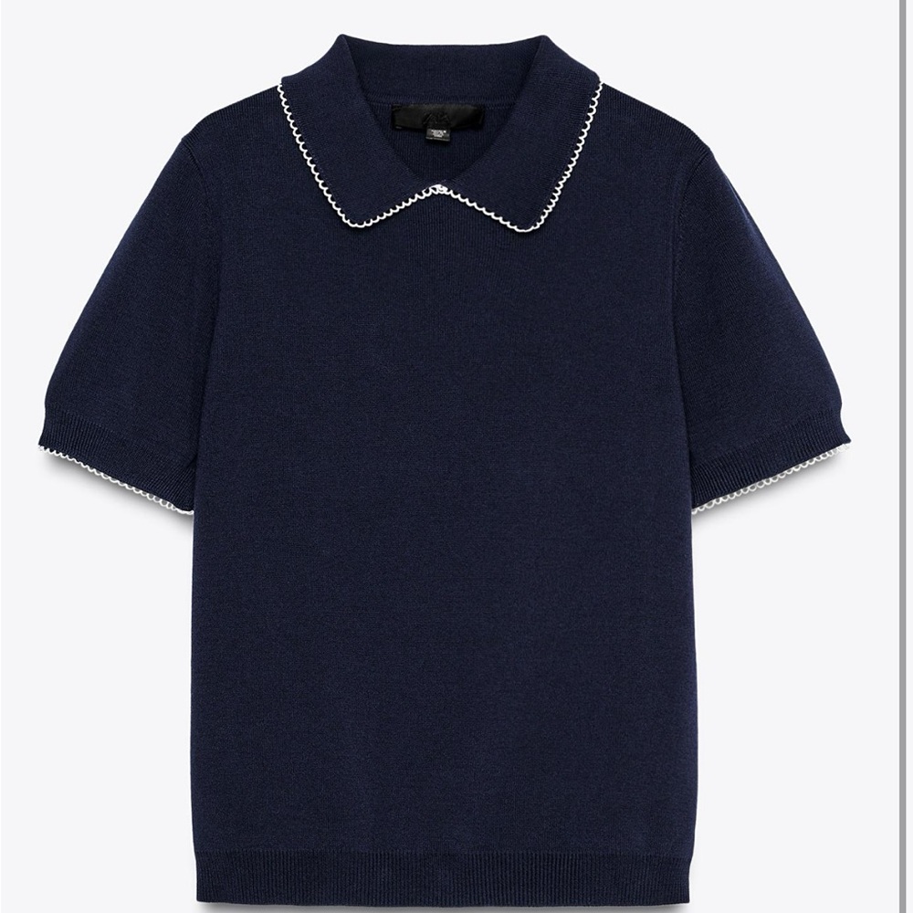 Contrast Trim Knit Top